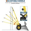 TackView Snow Shovel with Wheels, Heavy Duty Double Rod Wheeled Snow Pusher with Metal Blade, for Driveway Sidewalk Yard - 4 of 4