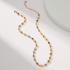 Gold Beaded Choker Necklace 18K Plated Dainty Chain for Women - 4 of 4