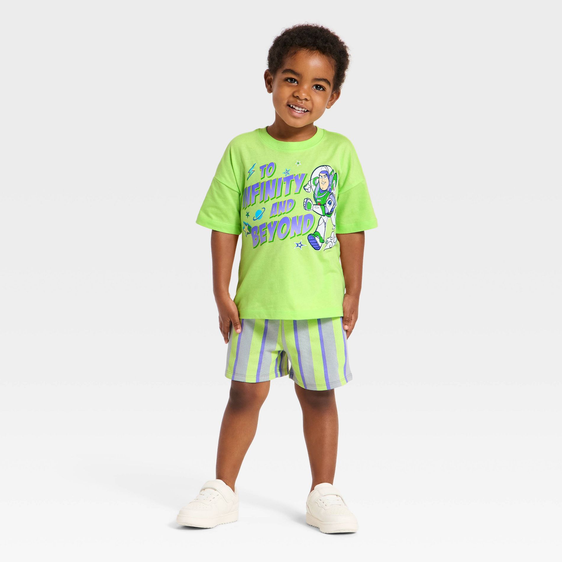 Toddler Boys' 2pc Disney Toy Story Buzz Lightyear T-Shirt & Shorts Set - Green 3T