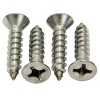 Bolt Dropper #12 X 1-1/2'' Stainless Flat Head Phillips Wood Screw, Silver 25-pcs - 3 of 4