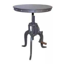 Tanvi Adjustable Crank Accent Table Industrial - Carolina Chair & Table
