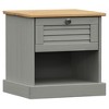 vidaXL Bedside Cabinet Accent Storage Solid Wood Pine - 2 of 4