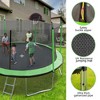UNISOAR 15FT Trampoline with Basketball Hoop Inflator and Ladder，Green - 3 of 4
