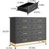 Dresser TV Stand with 8 Drawers for Bedroom, Wide Wooden Chest of Drawers, Modern Storage Organizer for Living Room, Hallway, Entryway - 2 of 4