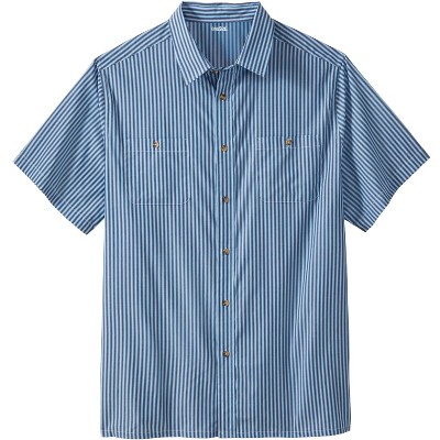 KingSize Men's Big & Tall Striped Short-Sleeve Sport Shirt