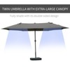 Sapphtopaz Patio Umbrella Outdoor Large Umbrella Double Sided Waterproof Pool Umbrella with Crank for Garden, Beach, Pool - 4 of 4