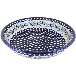 Blue Rose Polish Pottery 1253 Zaklady Large Shallow Serving Bowl - 1 of 1
