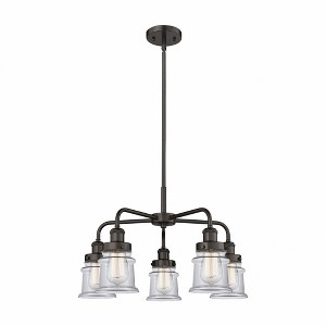 Canton - 5 Light Stem Hung Chandelier In Industrial Style-14.5 Inches Tall and 23.25 Inches Wide - 1 of 1