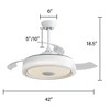 TOBILI 42 Inch Modern Invisible Ceiling Fan, 120V 3 ABS Blades  With 36W Led Light - 3 of 4