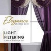 Regal Home Collections Amore 5-Piece Window Curtain Set with Valance and 2 Tiebacks 54x84 - 2 of 4