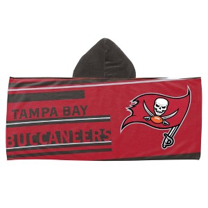 22"x51" NFL Tampa Bay Buccaneers Liner Youth Hooded Towel - 1 of 3