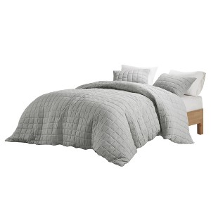 N Natori 3-Piece Modern Oversize Quilted Top Comforter Set - 1 of 4