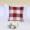 PiccoCasa Cotton Farmhouse Decor Checkers Square Cushion Throw Pillow Covers 1 Pc - 3 of 4