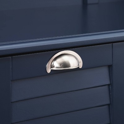 Ellison Hall Tree Navy - Crosley: Bench with Storage, Coat Hooks, Seating Area