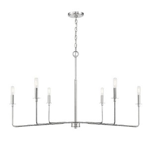 Savoy House Salerno 6 - Light Chandelier in  Polished Nickel - 1 of 4
