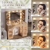 Petrimins 43"W Makeup Vanity Table with Mirror and 3 Modes Lights, Charging Station, Drawers & Cabinets, Vanity Desk for Bedroom (Multicolor) - 4 of 4