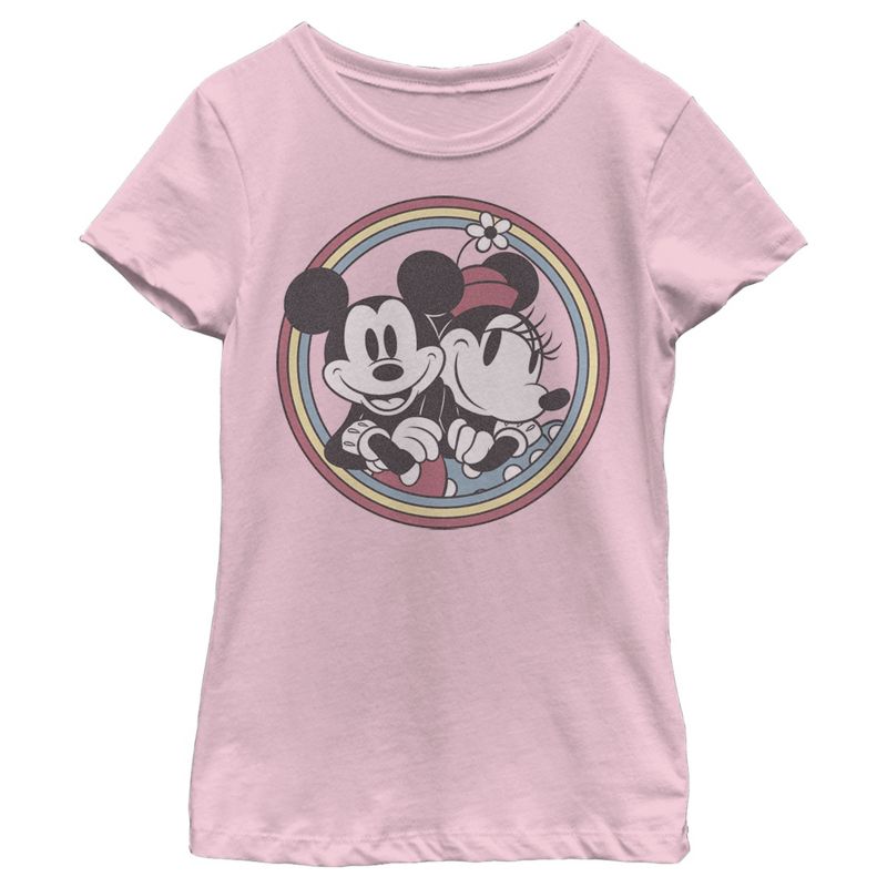 Girl's Disney Retro Mickey and Minnie T-Shirt, 1 of 5