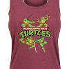 Women's - Teenage Mutant Ninja Turtles - Donnie, Mikey, Raph, and Leo Logo Graphic Racerback Tank - 2 of 4