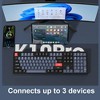 Keychron K10 Pro Bluetooth Mechanical Gaming Keyboard, Hot-Swappable, Full Size, Programmable, RGB LED Backlit, Red Switches for Mac Windows Linux - 3 of 4