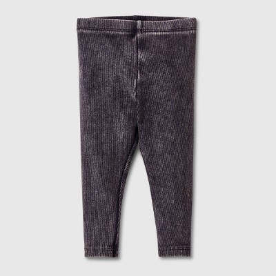 Image of Baby Girls' Ribbed Leggings - Cat & Jack™ Black Newborn