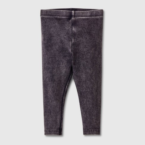 Rib Leggings - Kids, Black Leggings