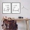 Stupell Industries Her Butt His Beard Funny Romantic, 24" x 30" - 2 of 4