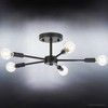 Urban Ambiance Luxury Mid-Century Modern Ceiling Light 5.625''H x 16''W,  Midnight Black Finish,  Albuquerque Collection, UHP4348 - 3 of 4