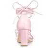 Allegra K Women's Square Toe Lace Up Strappy Chunky High Heels Sandals - 3 of 4