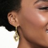 Ross-Simons White and Gray Mother-Of-Pearl and .50 ct. t.w. White Zircon Drop Earrings in 18kt Gold Over Sterling - 2 of 4