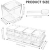 Aoibox Clear Seasoning Box Set with 4 Spice Jars, Lids & Spoons - Acrylic Storage Containers for Salt,Sugar, Pepper, Cinnamon & More-Kitchen Organizer - 2 of 4