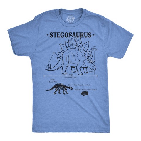 Мужские футболки Crazy Dog T-Shirts, Inc. Mens Funny T Shirts Stegosaurus Infographic Awesome Dino Tee For Men - Crazy Dog Men's T Shirt With Dinosaur Sayings Light Blue M