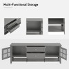 TV Stand for TVs up to 60'', Entertainment Center with Multifunctional Storage, Media Console with Modern Design for Living Room, Bedroom - 3 of 4