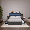 Full Size LED Bed Frame with Adjustable Headboard, Storage Drawers, and Charging Ports: Transform Your Bedroom with Customizable Lighting - 2 of 3