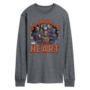 Men's - Marvel - Guardian Of Your Heart Valentine Long Sleeve Graphic T-Shirt - 1 of 4