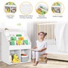 Infans Kids Wooden Bookshelf Bookcase Children Toy Storage Cabinet Organizer - 4 of 4