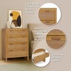 Hatteras Modern Boho 4-Drawer Dresser with Solid Wood & Natural Rattan Accents-Teamson Home - 4 of 4