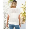 Coolmee Womens V Neck Summer Pullover Sweater Vests Cap Sleeve Tops Casual Loose Fit Lightweight Knit Vest Tops - 4 of 4