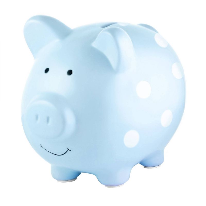 Pearhead Piggy Bank - Blue Polka, 1 of 11