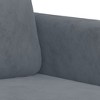 vidaXL Dark Gray Velvet Sofa Set with Sturdy Plywood & Metal Frame, Comfortable Padding - Includes Two and Three-Seater Sofas - 4 of 4