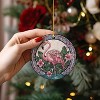 Lomsoe Flamingo Ornaments Pink Flamingo Ceramic Ornaments Christmas Tree Hanging Decor Christmas Gift Christmas Decor - 3 of 4