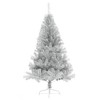 vidaXL Artificial Half Christmas Tree with Stand Silver 5 ft PET - 2 of 4