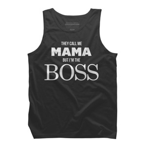 Men's Design By Humans They Call Me Mama But I'm the Boss By Shirz Tank Top - 1 of 2