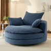 KWPZQEB Swivel Accent Chair - 360° Swivel Round Chair with 3 Pillows and Dual-layer Cushion, Comfy Corduroy Fabric Sofa Chairs for Living Room - 3 of 4