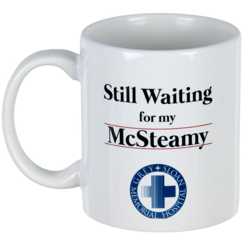 Grey's Anatomy Waiting For My McSteamy Mark Sloan Tea Coffee Mug 11 Oz. White, 1 of 4
