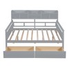 Whisen Twin size Daybed, Wood Slat Support, with Bedside Shelves and Two Drawers - 4 of 4