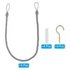 Unique Bargains Braided Decorative with Screw Hooks & Bolts Curtain Holdback Cord 6 Pcs - 3 of 4