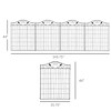 Aghana Digitals 4-Pack 44"H x 12ftL Steel Garden Fence with Ground Stakes, Foldable Metal Barrier - 3 of 4