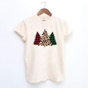 Simply Sage Market Women's Christmas Trees Short Sleeve Garment Dyed Tee - 1 of 4