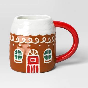 14oz Christmas Earthenware Gingerbread House Mug - Wondershop™