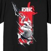 Tower of God Rak, banana icon, rectangular red frame, mad shocker on Black Short Sleeve Adult T-Shirt - 2 of 4